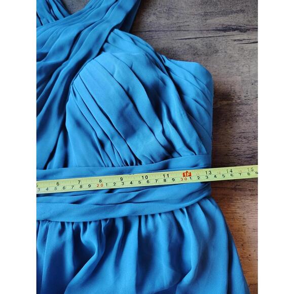 Azazie Blue jumper romper wedding Criss-Cross nwt size S David's Bridal Maid - Picture 8 of 9
